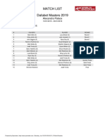 Match List Dafabet Masters 2019: Alexandra Palace