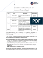 Cronograma para El Proceso de Graduación Alumnos P de Pendiente 2020-0 - MGPP - PNP PDF