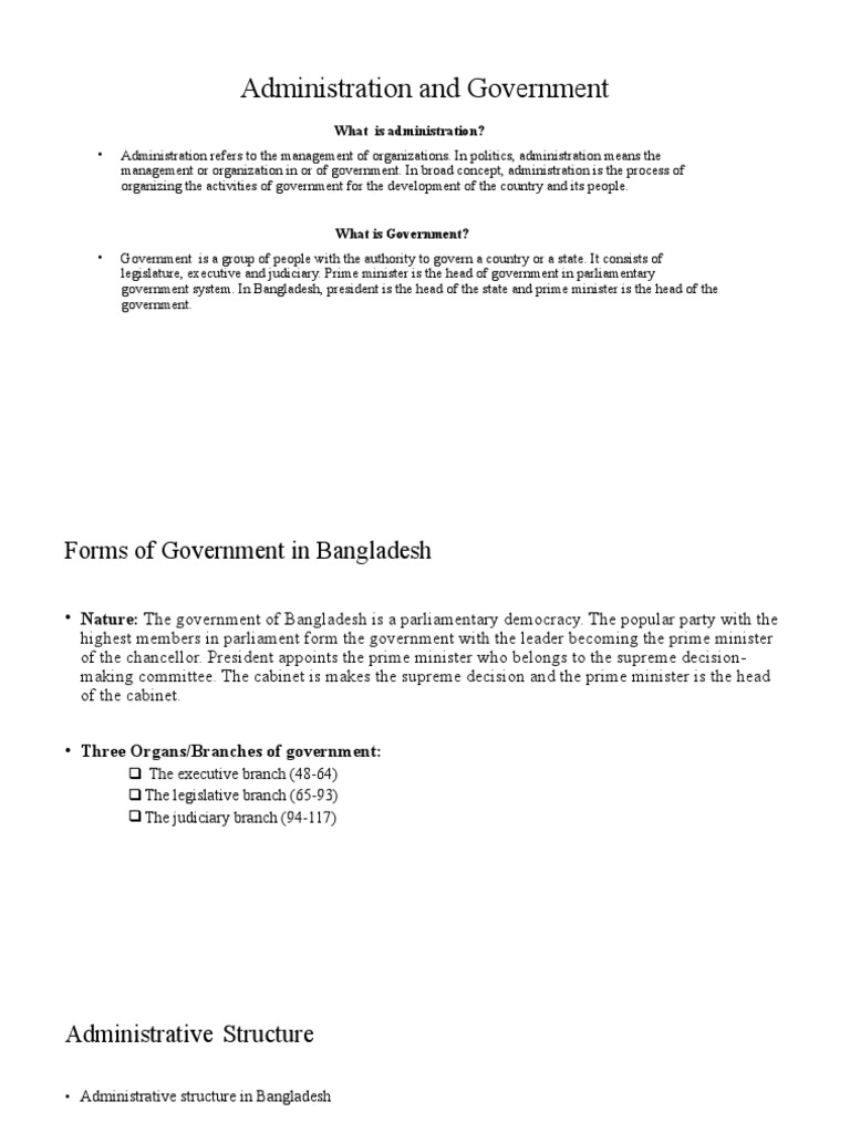 Administration and Government PDF Ministers (Government)
