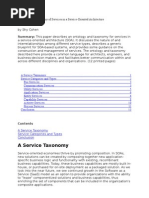 Ontology and Taxonomy of Services in A Service