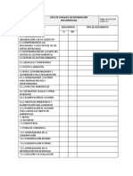 Lista de Chequeo de Información Documentada