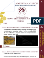 Universidad Peruana Unión: Ppto Y Programación de Obras