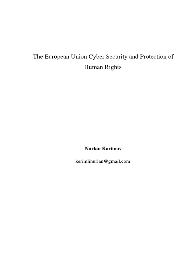 The European Union Cyber Security and PR PDF | PDF | Cyberwarfare ...