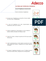 Protocolo para Uso y Retiro Del Tapabocas