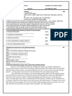 Heliopolis Language Modern School Academic Year (2015-2016) Model Exam (9) 1st Prep (Unit 3) Aim High (A-Level)