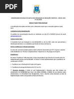 Resultado  Preliminar PROIC_2020