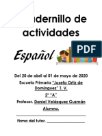 Cuadernillo de Actividades Español