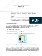 Objetivo:: Laboratorio de Ingeniería Eléctrica Practica Nº3 Ley de Ohm