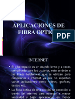 APLICACIONES DE FIBRA OPTICA