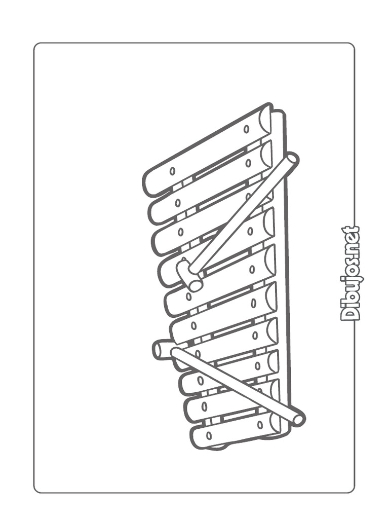 La Letra X Es Para Xilofono Paginas Para Colorear Gratis Para Ninos