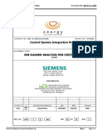 Job Hazard Analysis for Critical Lift Activity