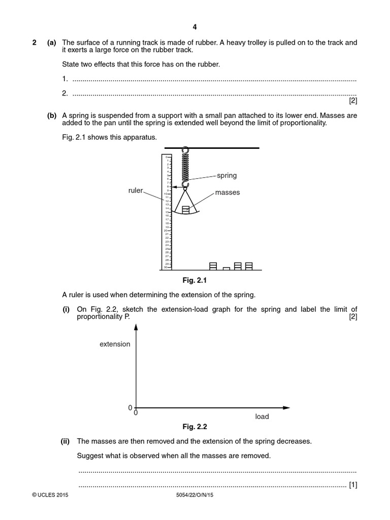 Pages From 5054 W15 Qp 22 2 Hookes Law Download Free Pdf