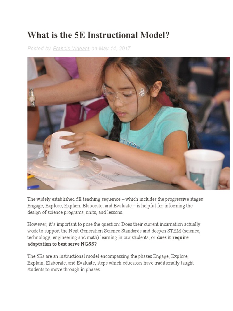 What Is The 5E Instructional Model PDF Cognitive Science Behavior