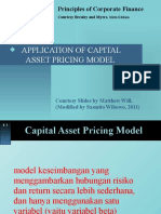Application of Capital Asset Pricing Model: Principles of Corporate Finance
