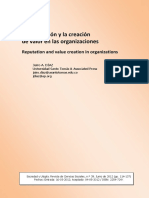 Lectura M1 LA REPUTACIÓN Y LA CREACIÓN DE VALOR EN LAS ORGANIZACIONES