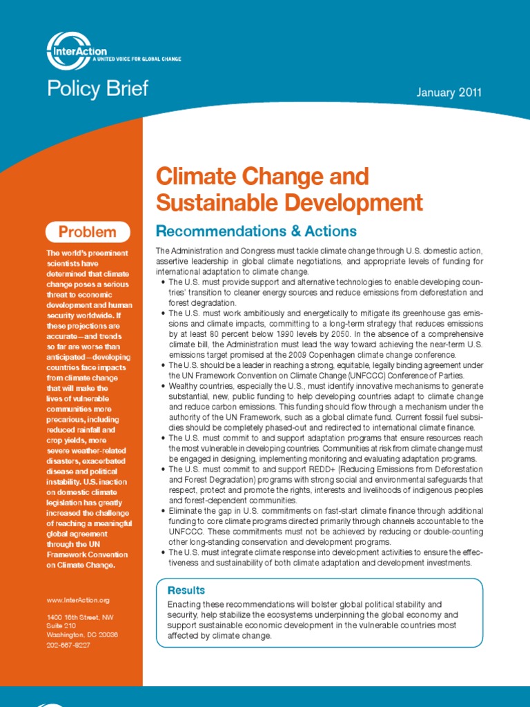Sec03 - 2011 - FABB - Policy Brief - ClimateChange | PDF | United ...
