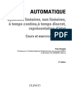 Yves Granjon Automatique - Systèmes linéaires, non linéaires - 2e édition Cours et exercices corrigés.pdf