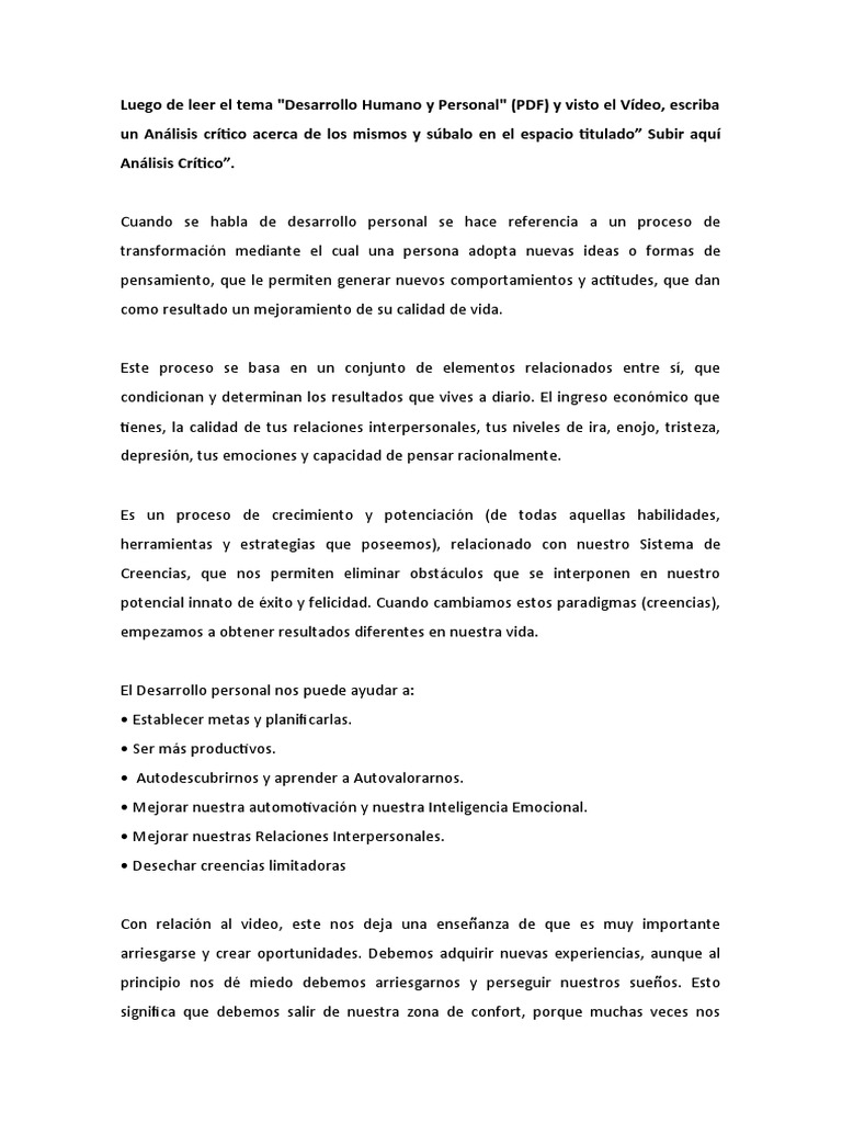 Crecimiento Personal y Éxito | PDF | Desarrollo personal | Las emociones