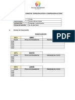 Calendario anual de expresión escrita 5to