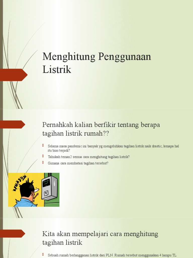 Menghitung Penggunaan Listrik