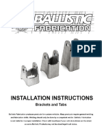 Basic Brackets and Tabs Installation Instructions