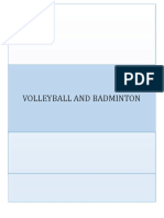 Badminton and Volleyball