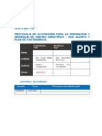 Protocolo de Actividadas Casa de Reposo Ante Covid-19