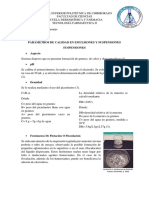 Parámetros de Calidad en Emulsiones y Suspensiones