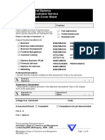 Certificate IV and Diploma Greenlight To Customer Service Assessment Task Cover Sheet