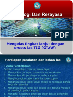 Persiapan peralatan dan bahan las TIG