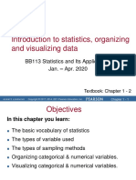 Topic1 - Introduction To Statistics - Organizing and Visualizing Data