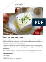 Cómo hacer queso fresco casero