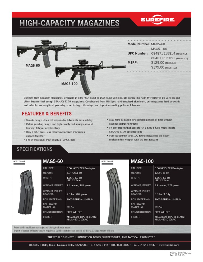 Surefire High Capacity Magazines Magazine (Firearms) Weapon Design