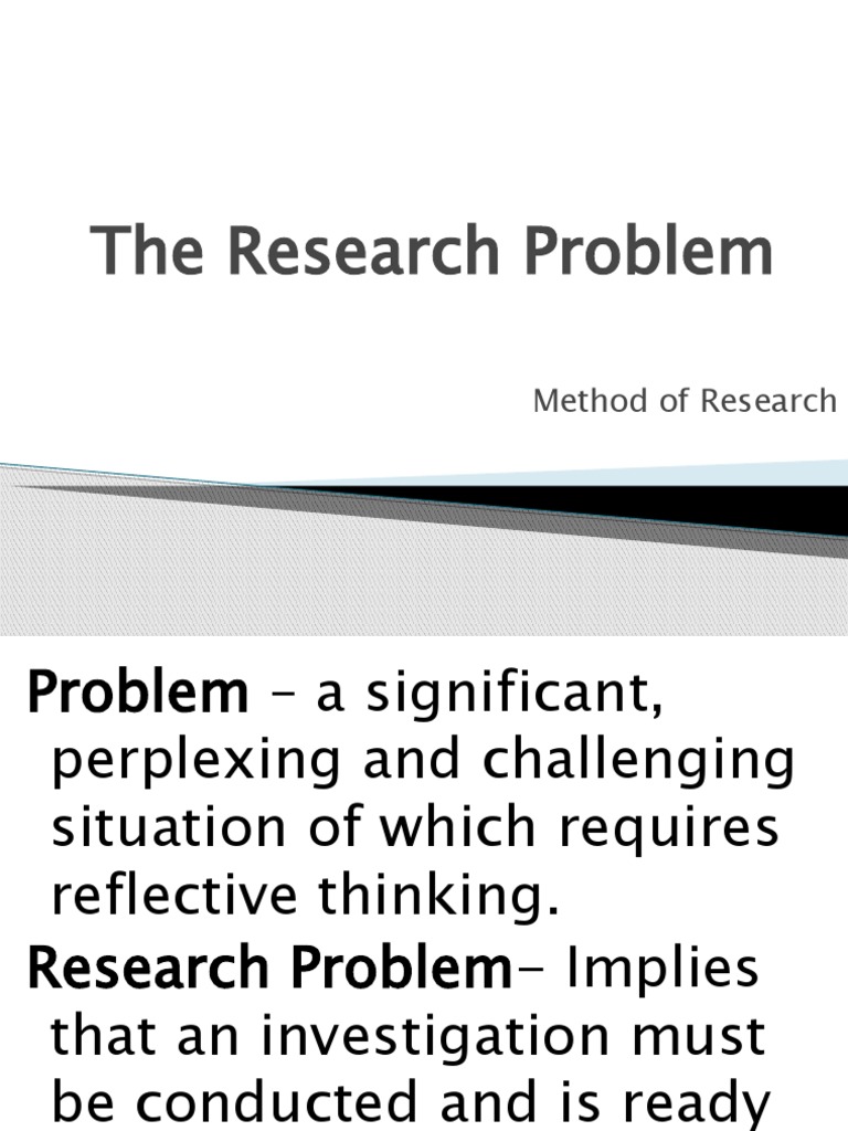 Elements of a Research Problem Guide | PDF | Career & Growth