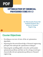 Optimization of Chemical Processes (Che1011)