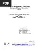 Geology and Resource Estimation Hatta and Shinas