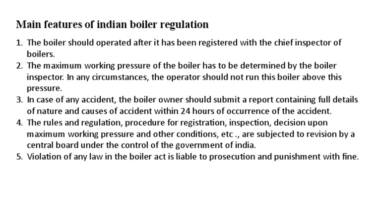 Indian Boiler Act Regulations Overview | PDF