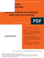 Advantages of Cost Accounting Differentiation of Financial and Cost Accounting