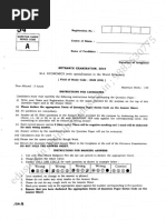 S Eci Isation In: M.A. Economics (With The World Economy)