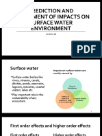 Prediction and Assessment of Impacts On Surface Water Environment