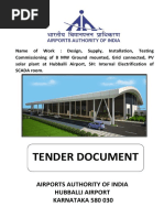 Solar PV PP 8 MW Tender Hubballi Airport PDF