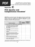 PHA Quality Review Checklist