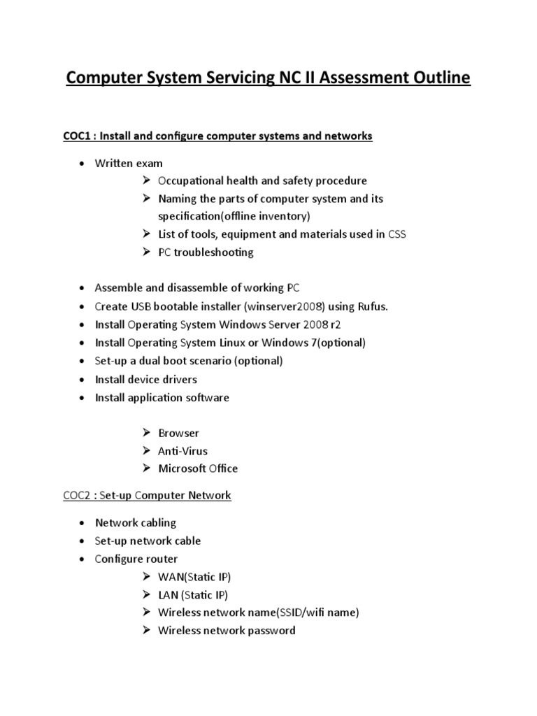 NC II Computer System Servicing Guide | PDF | Personal Computers ...