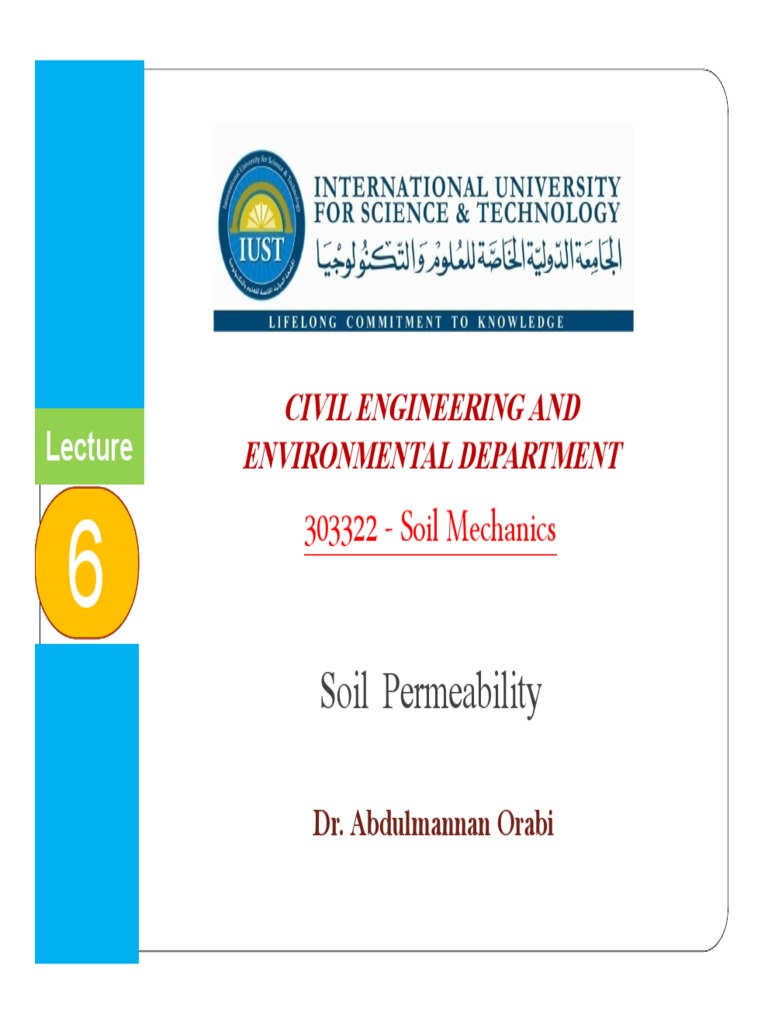 Discharge Velocity from Permeability Test | PDF | Soil Mechanics | Porosity