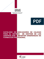 Catalogo Indicadores Gestión Centros FP