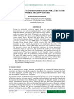 Humidity Effects and Mitigation On Generators in The Coastal Areas of Nigeria