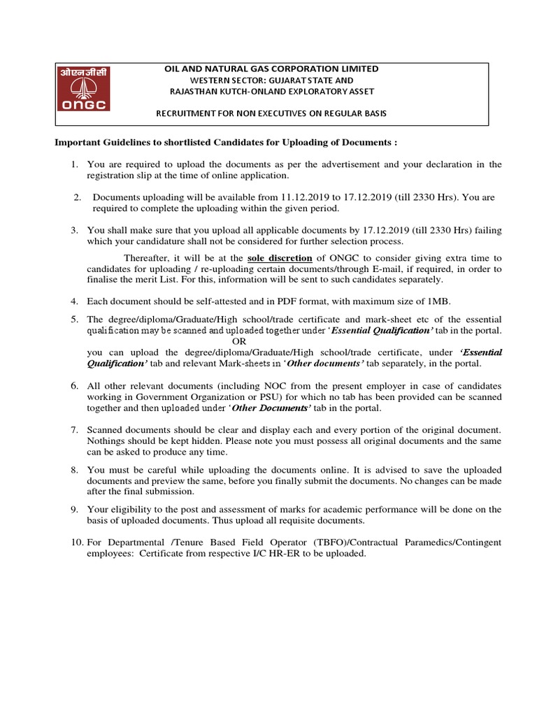 Document Upload Guidelines for Candidates | PDF | Diploma | Government