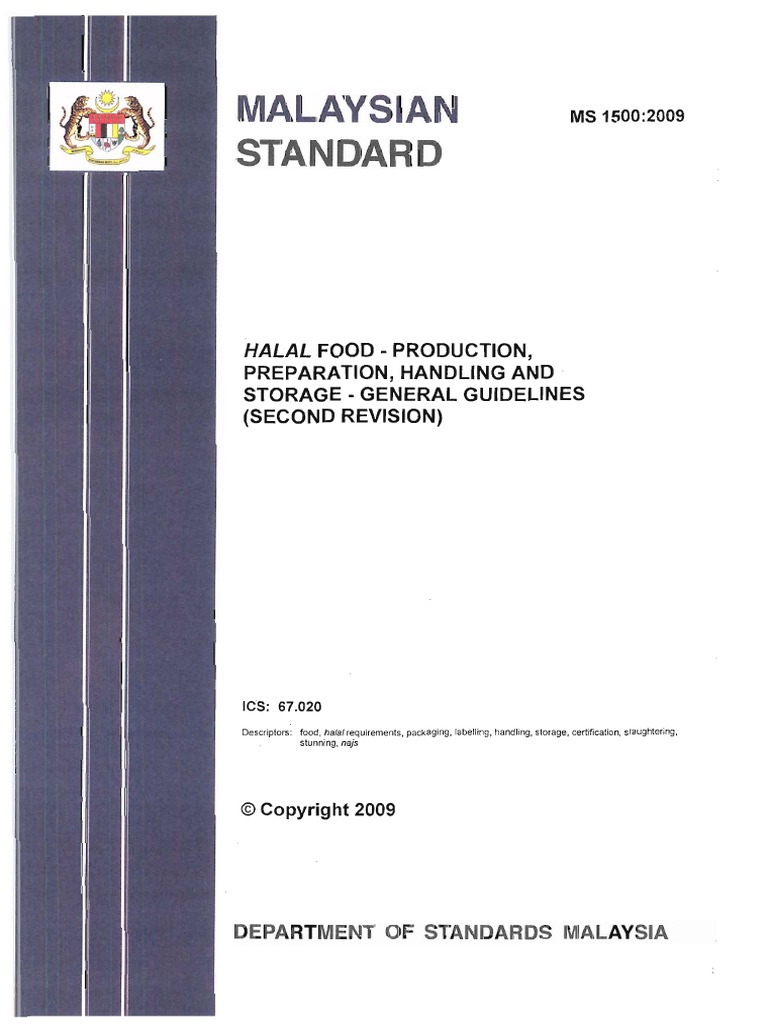 MALAYSIAN STANDARD MS 1500 2019.pdf Business