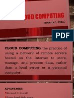 Cloud Computing: Francia C. Avila