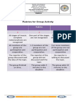 Rubrics For Group Activity